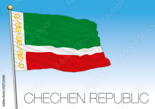 chechnya regional flag, russia