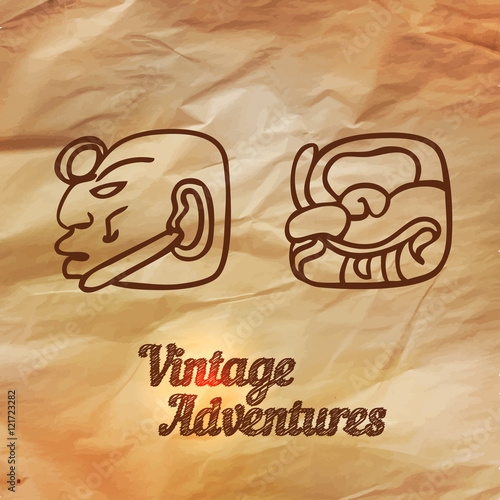 Fotografie Vintage Adventures: vector set