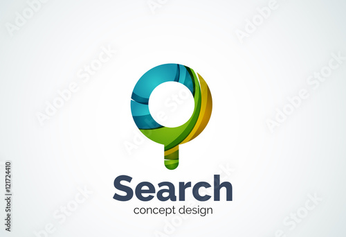 Magnifying glass logo template