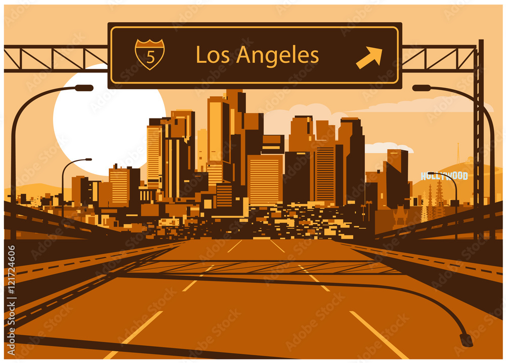Obraz premium Panoramę Los Angeles