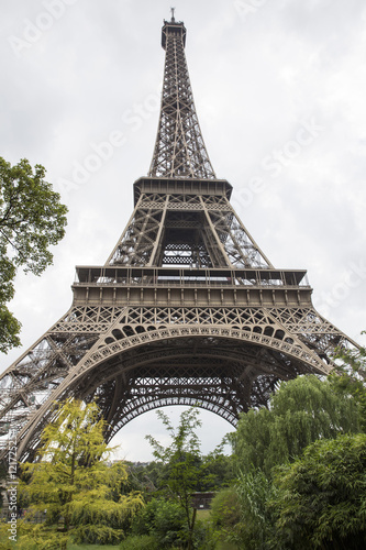 bottom view of the Eiffel Tower