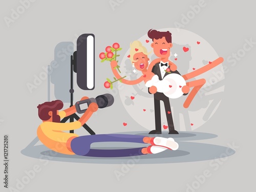 Wedding photographer character