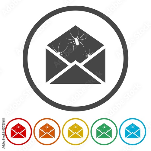 Spam icon. Spam sign. Virus icon