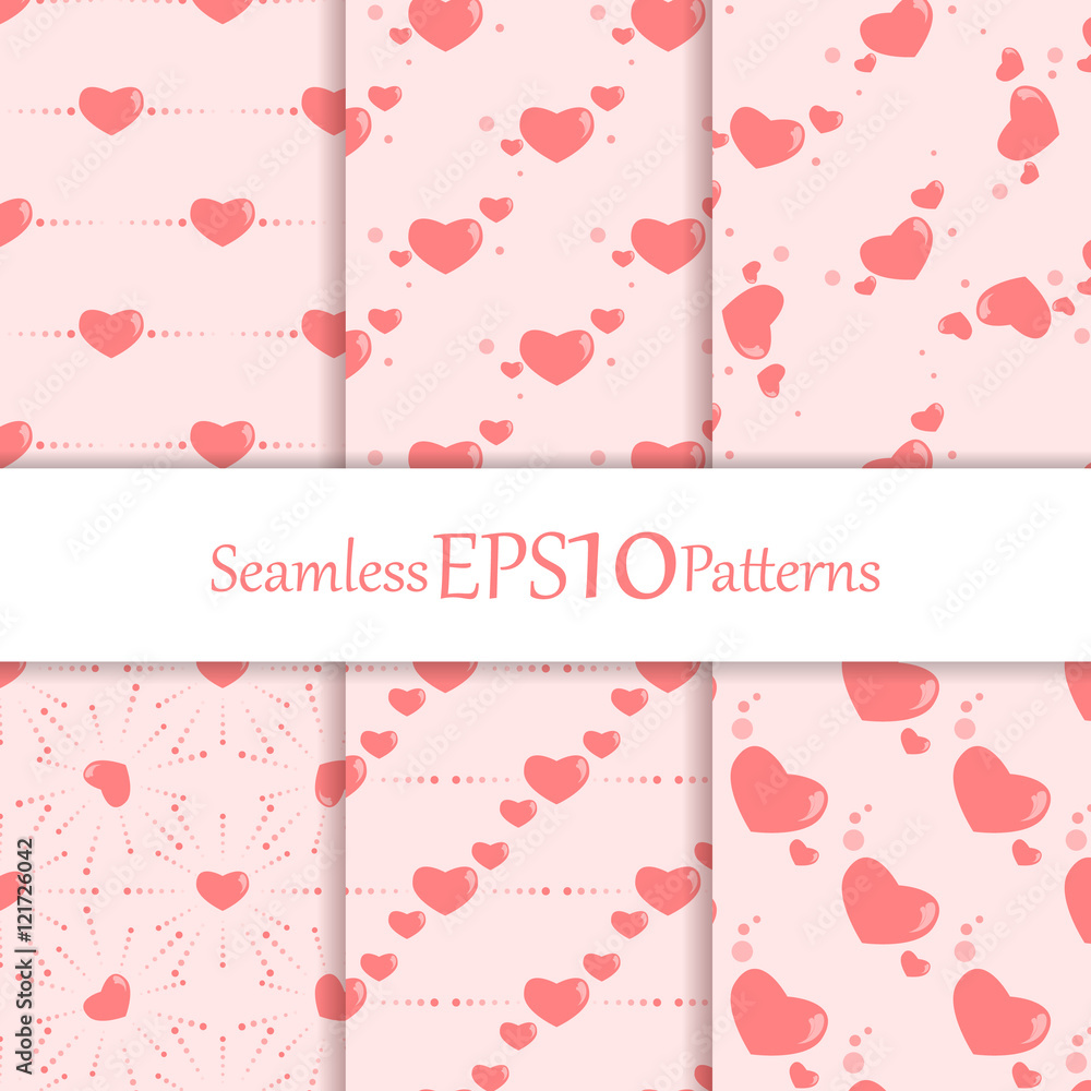 seamless vector patterns set