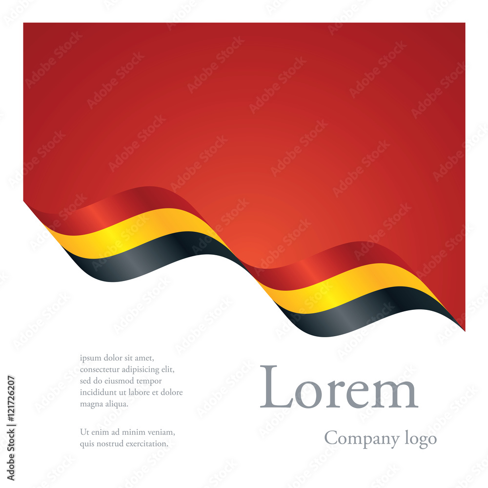 Obraz premium New brochure abstract design modular pattern of wavy flag ribbon of Belgium