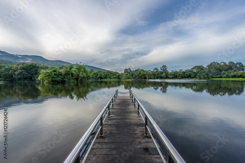 Wooden Dock in the Lake