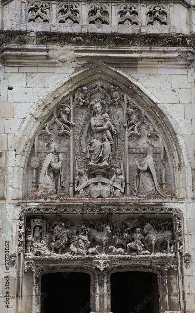 Façade de la chapelle Saint Hubert: Amboise.