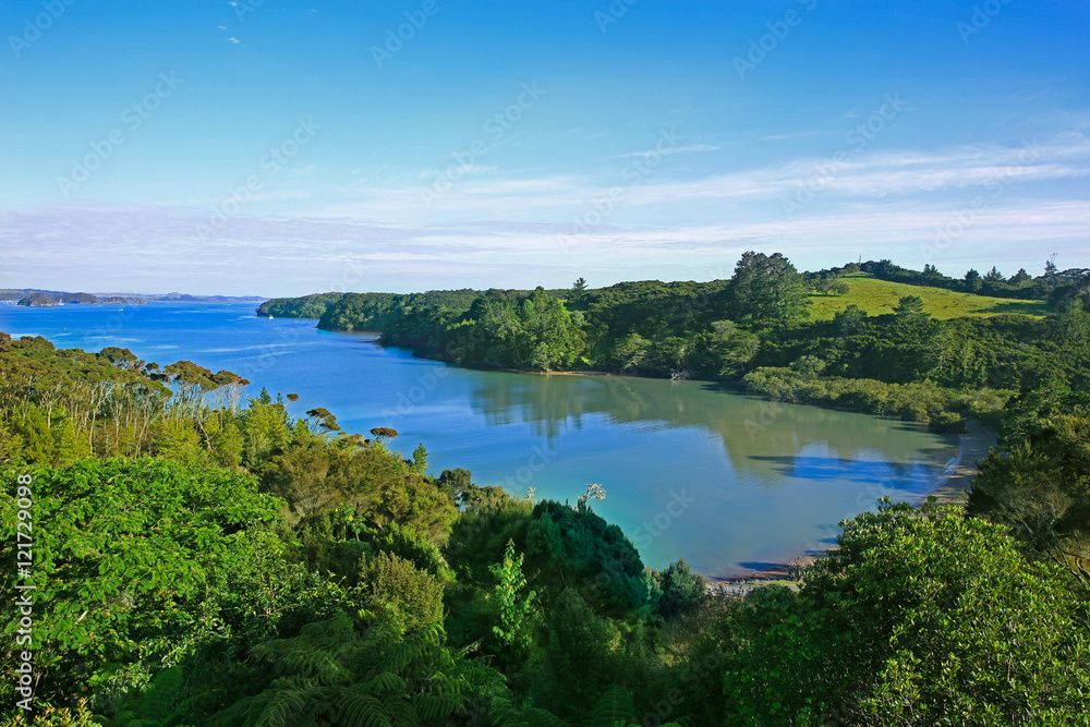 Stunning view of Whangaruru Bay in winter from Old Russel Road