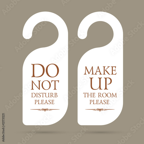 vector hotel hanger signs