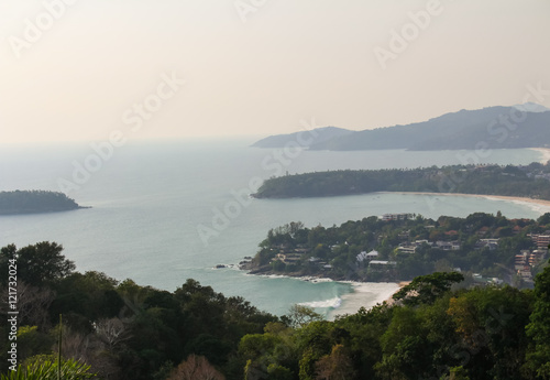 Landscape of Karon view point at Phuket province in Thailand.
