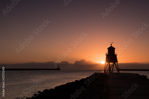 Sunrise at the Groyne, South Shields photo