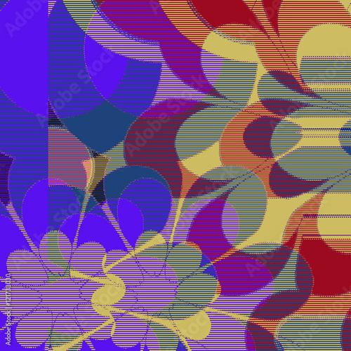 bstract images, colorful graphics and tapestries It can be used as a template for the fabric or wallpaper