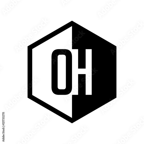 INITIAL hexsagonal HALF LOGO