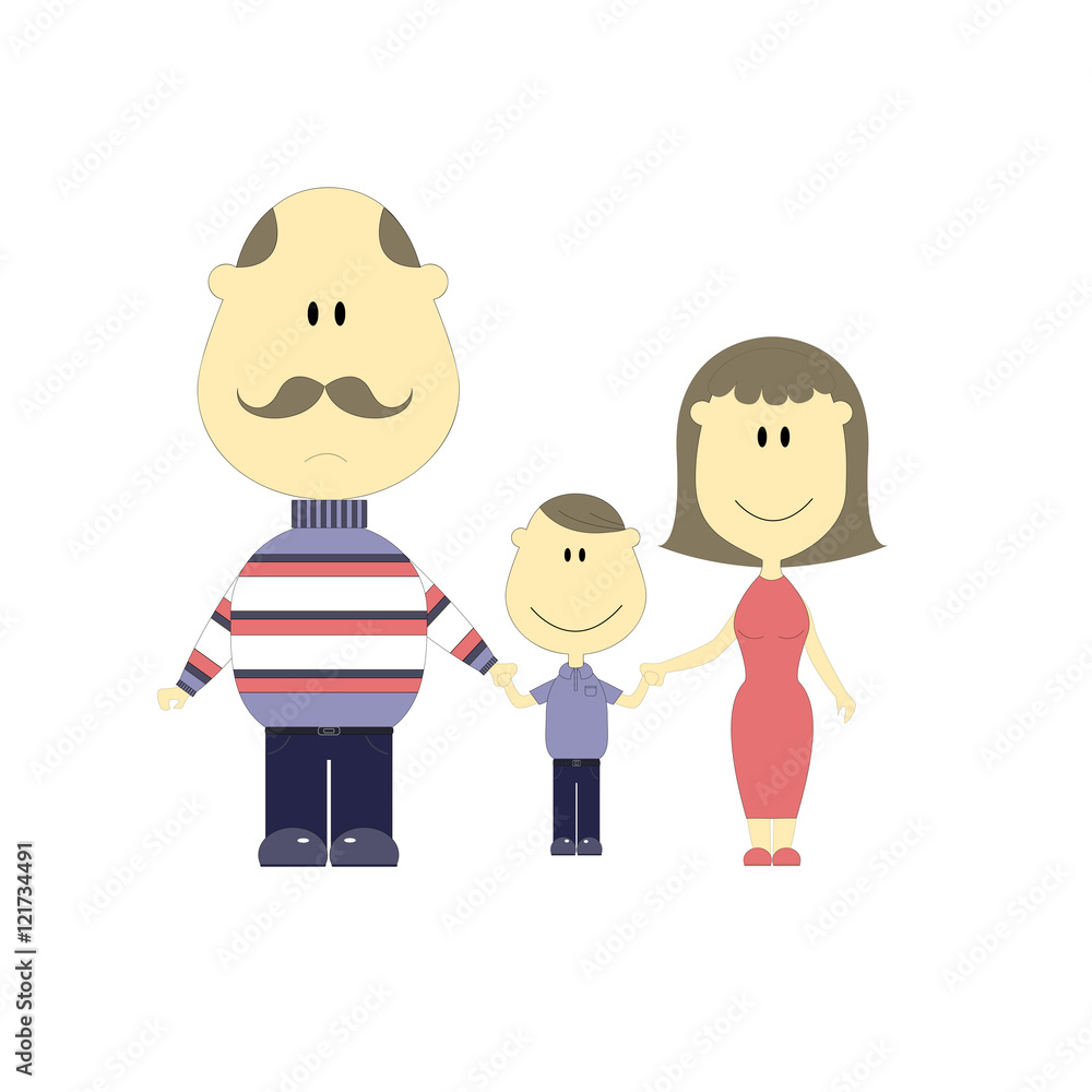 Smiling family vector illustration Smiling family vector illustration