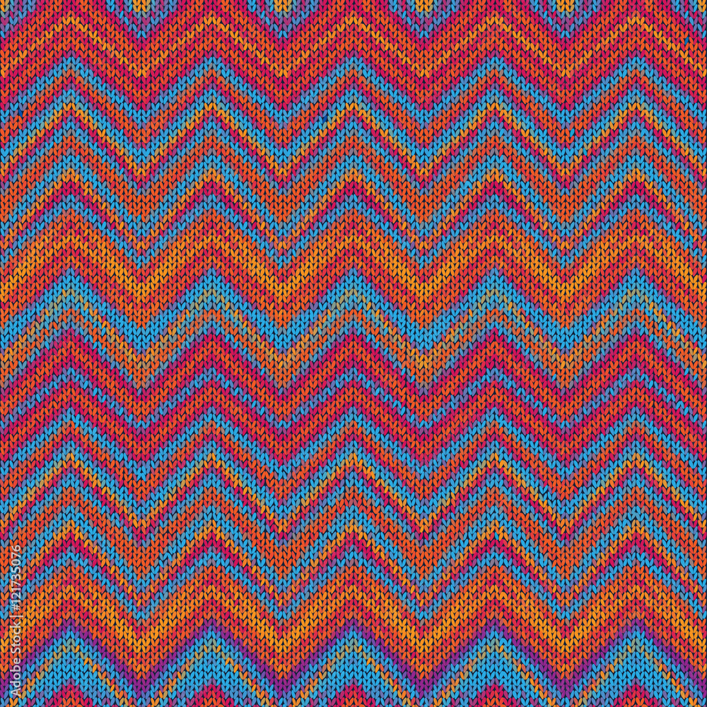 Ethnic zigzag pattern in retro colors, background