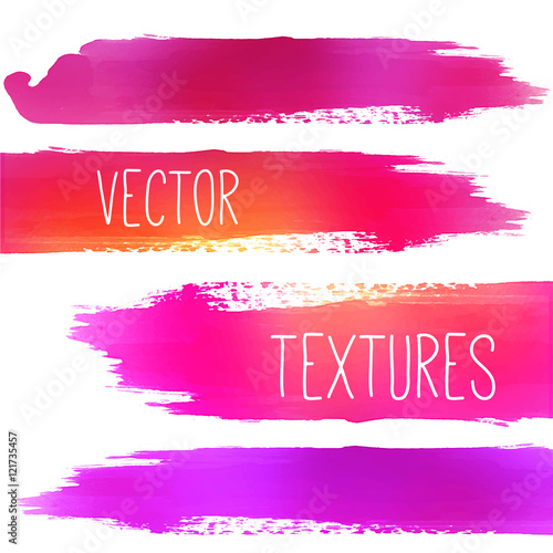 Watercolor Vector textures set.