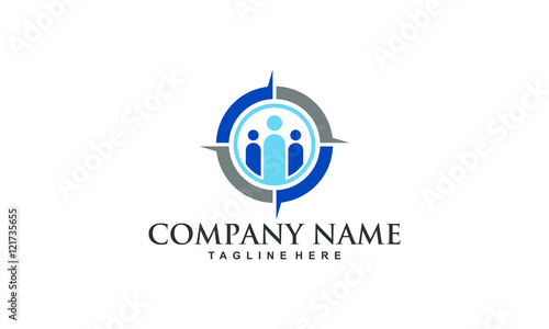 Social Map Logo / Compas Map Logo