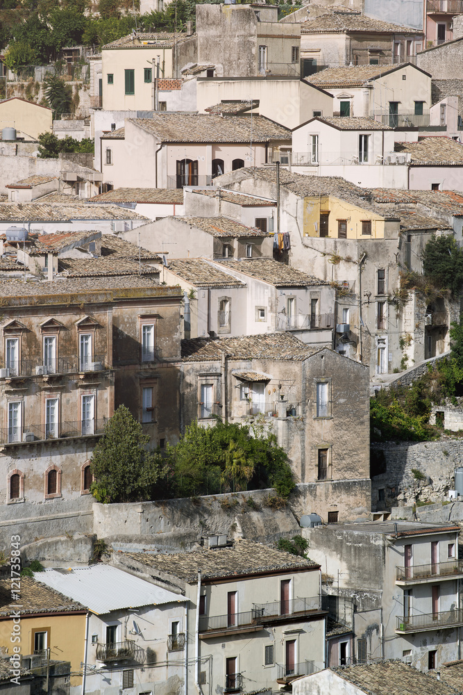 Detail of the world heritage town Ragusa Ibla in Sicily