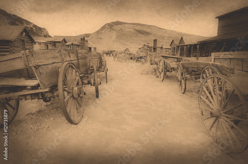 Old west, Old trail town, Cody, Wyoming, United States, vintage version