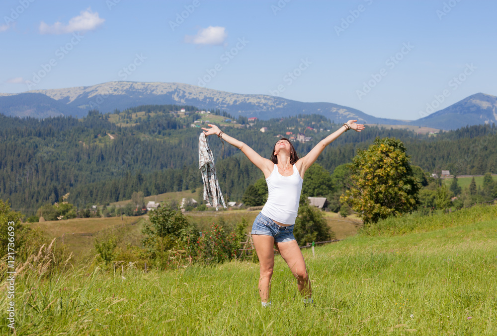 Beautiful girl in country style clothes Beautiful girl in country style clothes