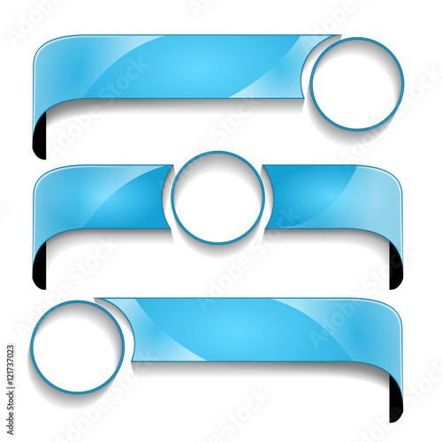 wstęga z ikoną zestaw wektor