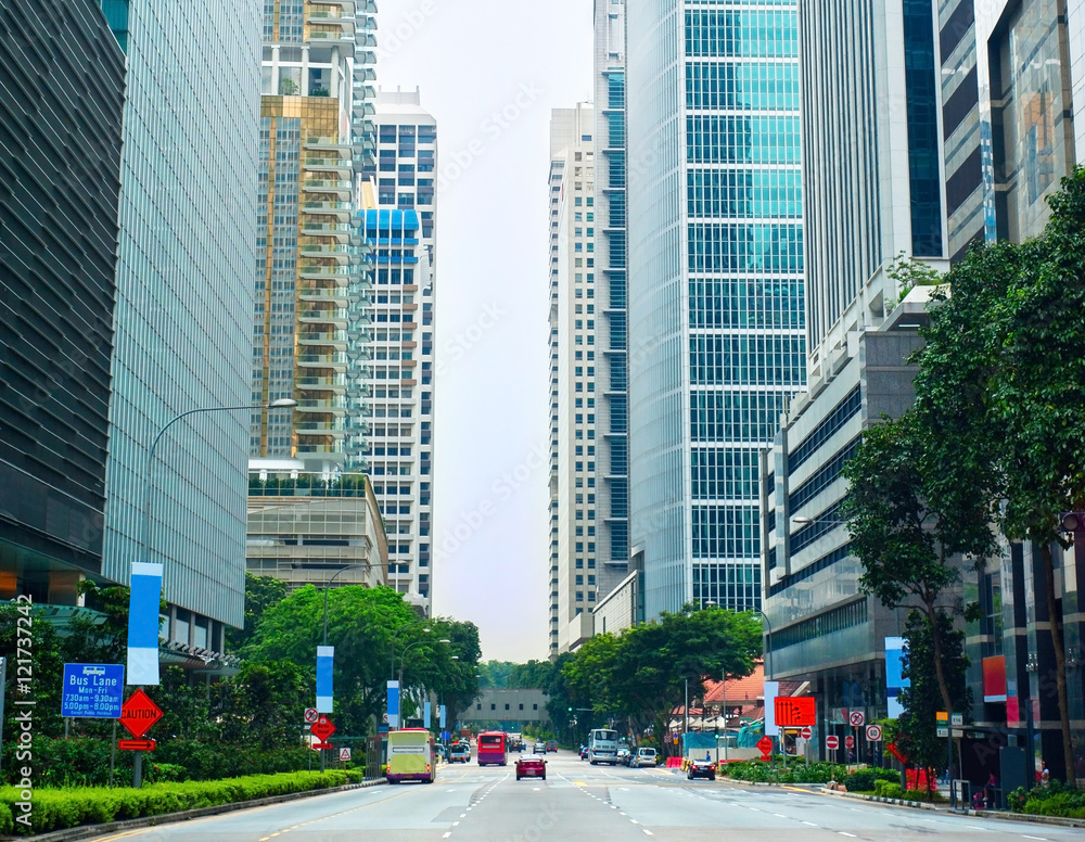 Obraz premium Singapore downtown