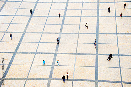 City square, aerial view photo