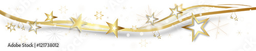 Stern Sterne Welle Wellen Band Banner Hintergrund Weihnachten Gold