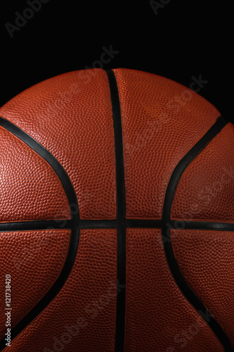 Basketball on a black background