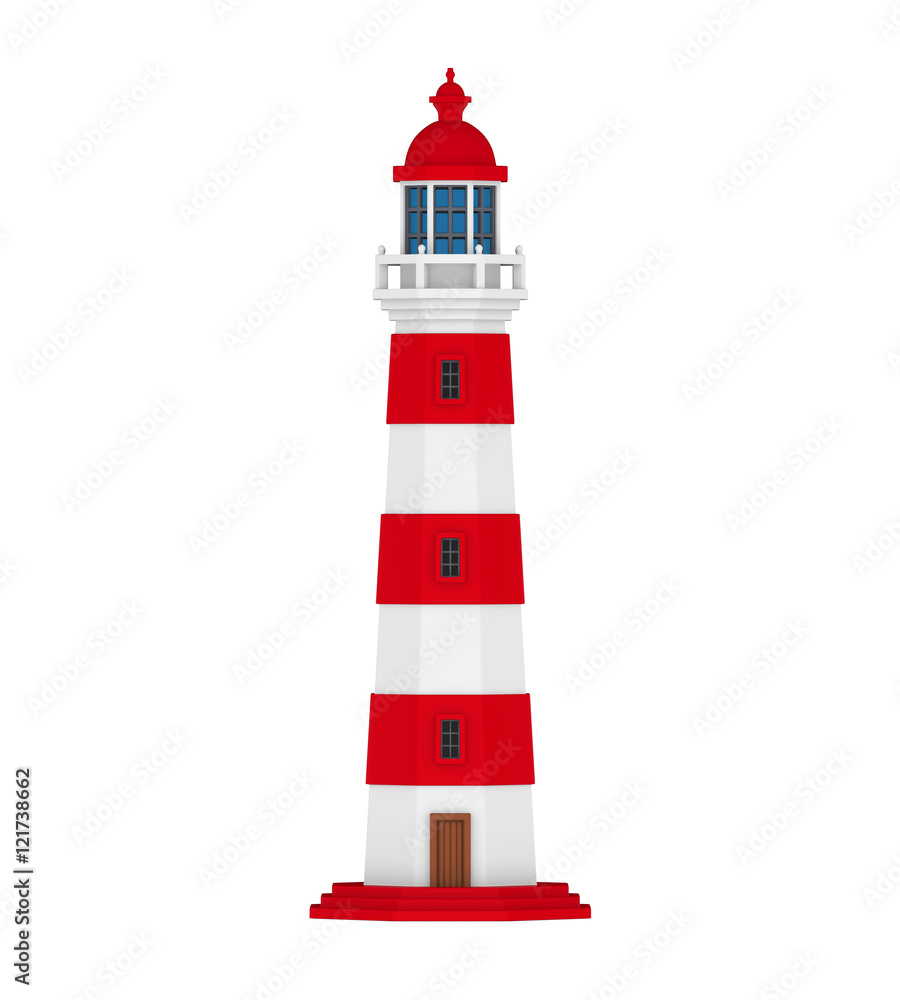 Red Lighthouse Isolated Red Lighthouse Isolated