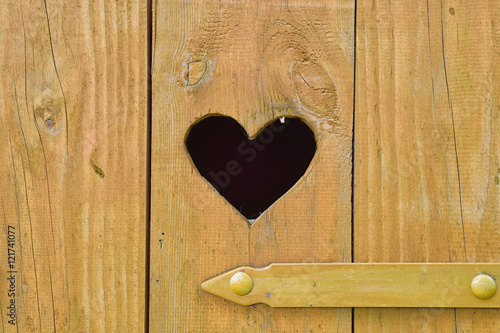 Detail of heart on toilet