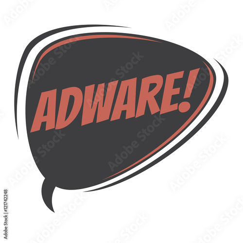 adware retro cartoon balloon