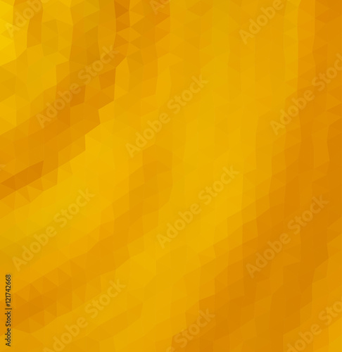 Gold color geometric rumpled background. Low poly style gradient illustration. Graphic background.