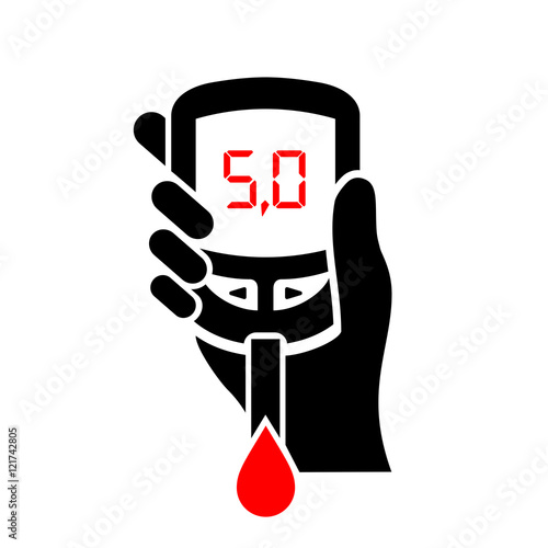 Normal sugar level in blood vector illustration