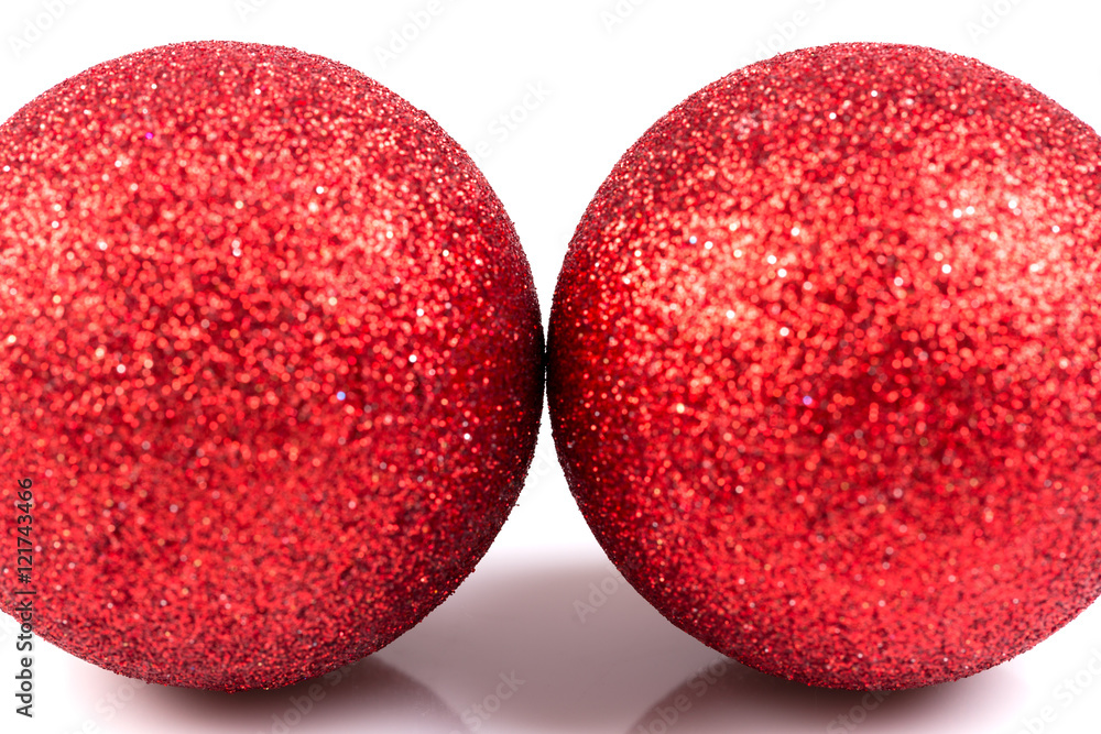 Red christmas balls Red christmas balls