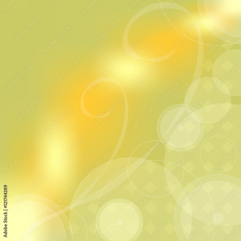 Beautiful orange, yellow and green background white curls and circles Beautiful orange, yellow and green background white curls and circles