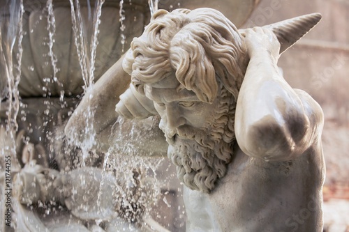 Fototapeta Amenano Fountain on Piazza del Duomo in Catania, Sicily, Italy