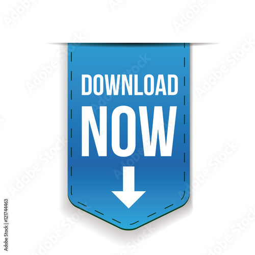 Download Now ribbon vector