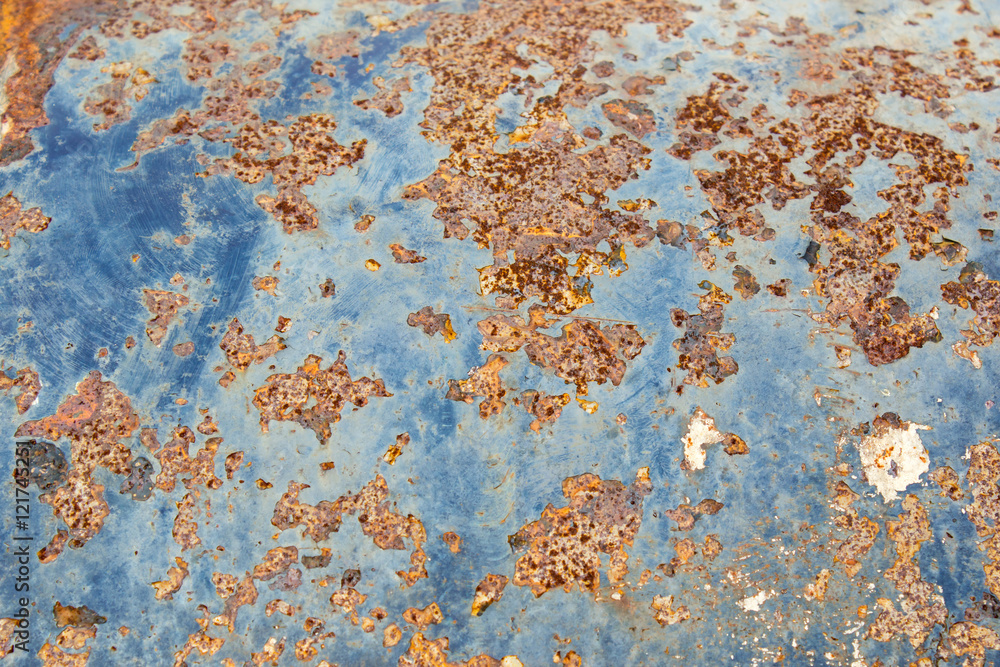 old blue steel plate with rusty old blue steel plate with rusty