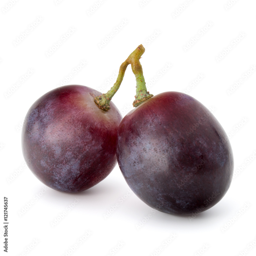 Red grape berry bunch isolated on white background cutout Red grape berry bunch isolated on white background cutout