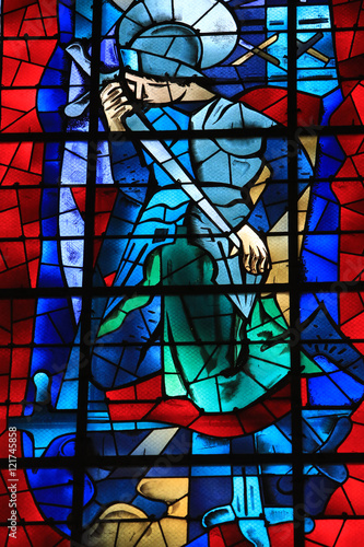 Jeanne d'Arc. Abbatiale Saint-Pierre Notre-Dame-des-Ardents. Lagny-sur-Marne. / Jeanne D'Arc. St. Peter's Abbey Notre-Dame-des-Ardents. Lagny-sur-Marne.