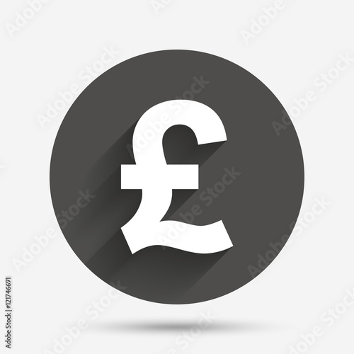 Pound sign icon. GBP currency symbol.