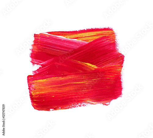 Red vector watercolor paint stain