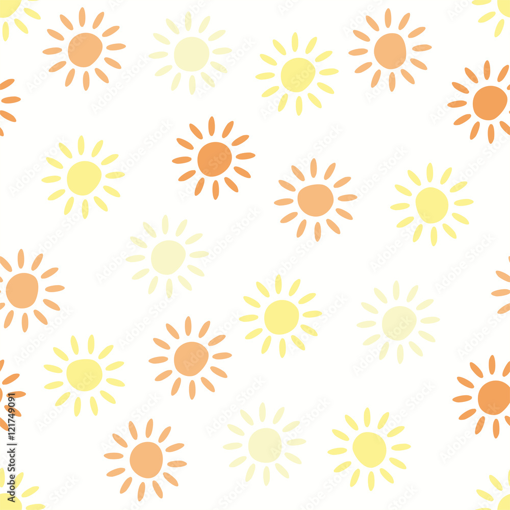 vector seamless background pattern with sun symbols vector seamless background pattern with sun symbols