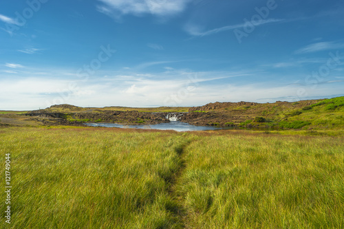 Icelandic colorful landscape on Iceland, summer time