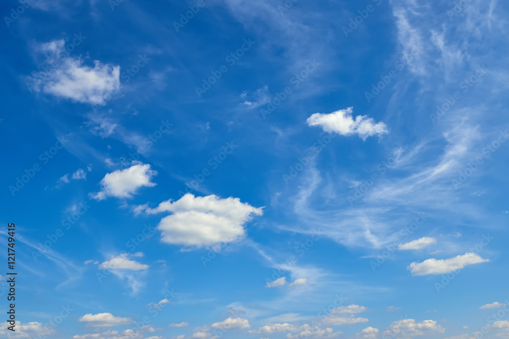 Obraz premium blue sky background with clouds at day