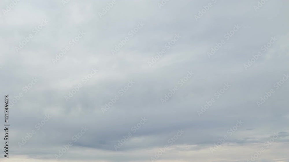 Russia, timelapse. The movement of the thunderclouds over the fields of winter wheat in early spring in the vast steppes of the Don.
