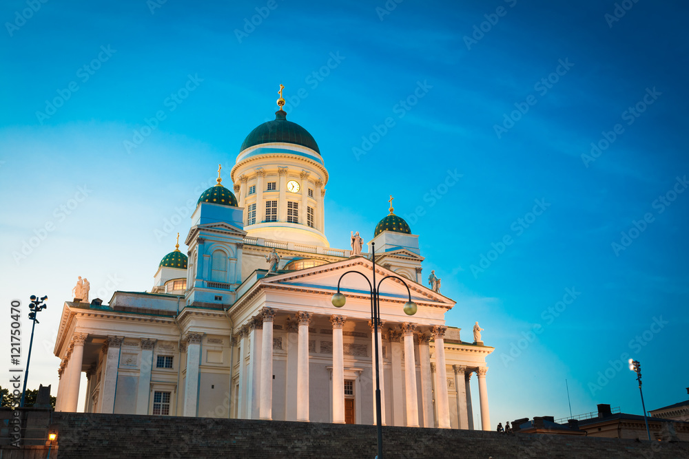Finland Helsinki Lutheran Cathedral Famous Landmark Dome Building