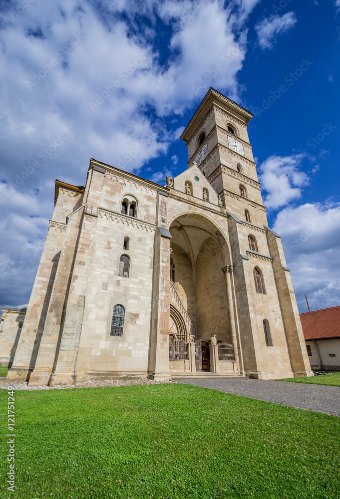 St. Michael's Cathedral in Citadel of Alba Iulia city in Romania