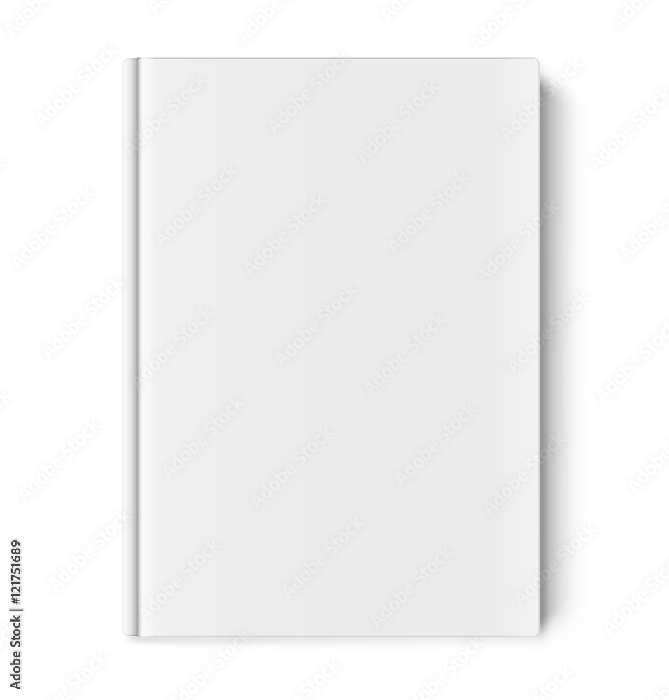 Blank cover book isolated on white background. Vector illustration. Ready to use as template for your design. Blank cover book isolated on white background. Vector illustration. Ready to use as template for your design.